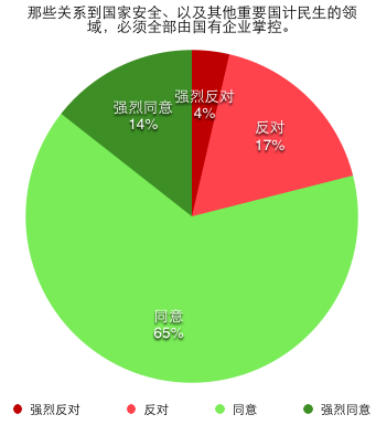 那些关系到国家安全、以及其他重要国计民生的领域，必须全部由国有企业掌控