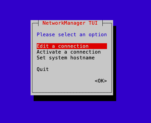 nmtui