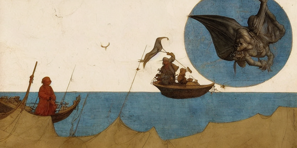 Fisherman and the devil, Leonardo da Vinci